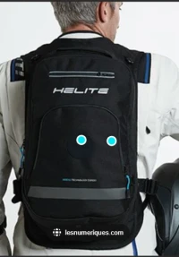 Mann med Helite Airbag vest sett bakfra, Speed Motorcenter, SpeedMC, MC, Sandefjord, Motorsykkel