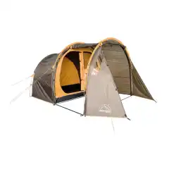 4Bikers MC-Telt Expedition er et romslig, vanntett tunneltelt for 2 personer med stort fortelt/garasje der du kan parkere motorsykkelen. Med 4000 mm vanns&oslash;yle (10 000 mm i gulvet), tre &aring;pninger, god st&aring;h&oslash;yde i forteltet (190 cm), lav vekt og kompakt pakkst&oslash;rrelse er dette et perfekt MC-telt for lengre turer og ekspedisjoner.