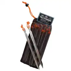 Teltplugger av aluminium i Y-form er kraftige, lette plugger som gir sv&aelig;rt godt feste til teltet i variert underlag. Pakken inneholder 10 stk plugger som enkelt kan sl&aring;s ned med hammer og trekkes opp igjen med snoren i toppen &ndash; passer til alle typer telt og er perfekte til tur, camping og MC-camping.