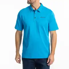 Klim Atlas Teknisk Polo &ndash; pustende og komfortabel poloskjorte i bomull/polyester-blanding med stretch, fukttransport og klassisk treknappslukking for hverdags og eventyr.