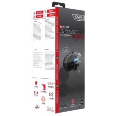 UCLEAR Motion HDX Dual Set er et avansert MC intercom-system med ubegrenset mesh-kommunikasjon, AI-stemmestyring og HD-lyd. Med innebygd crash sensor, lang batteritid og s&oslash;ml&oslash;s tilkobling gir det trygg, enkel og krystallklar kommunikasjon for b&aring;de solo- og gruppekj&oslash;ring.