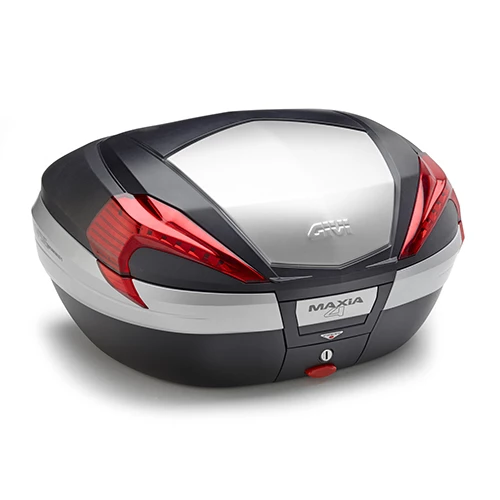 Givi Toppboks V56N MAXIA4 56L Sort med Rød Refleks og Aluminium Finish.