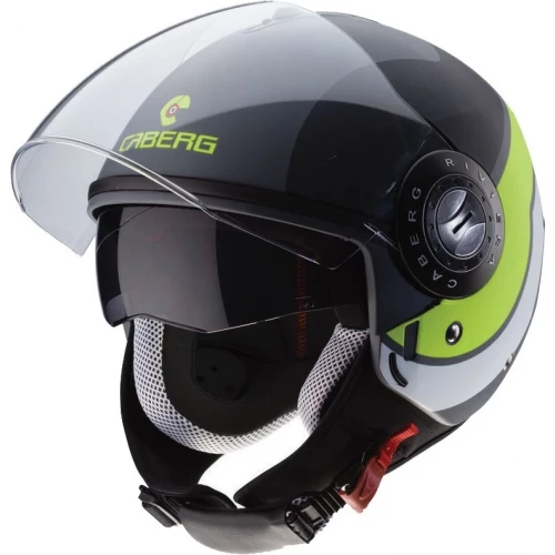 Caberg Riviera Sway Matt Grå/Sort/Gul, MC hjelm, halvhjelm