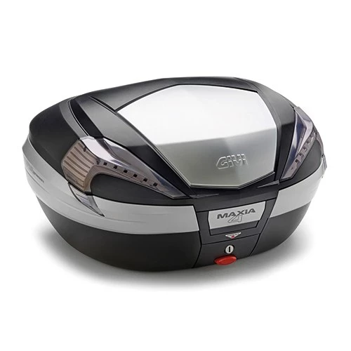 Givi Toppboks V56N MAXIA4 56L Sort med Sotet Refleks og Aluminium Finish.