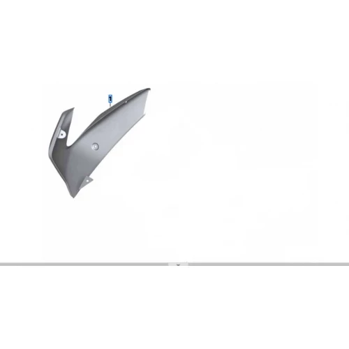 Engine spoiler stainless steel right