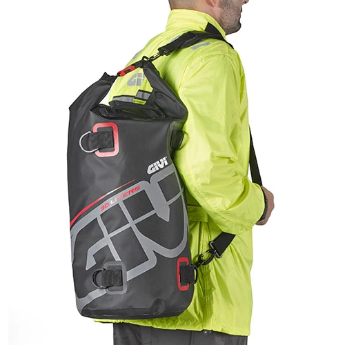 Givi Vanntett Drybag/pølsebag Easy 30 liter for sete eller bagasje sort/rÃ¸d
