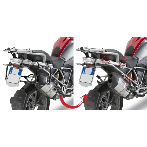 Sideveskefester monokey plr i stål med hurtigkobling BMW R1200GS 2013