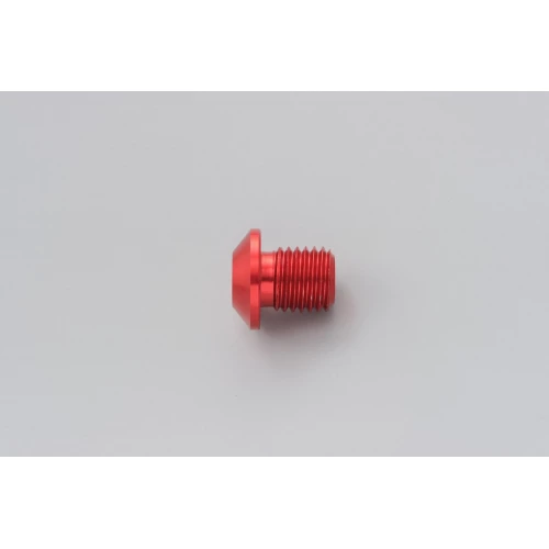 MIRROR THREAD PLUG BOLT - LEFT - M10 x P1,25 - RED
