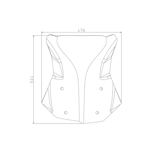 Wunderlich windshield »MARATHON« with windshield reinforcement - left and right - smoked grey