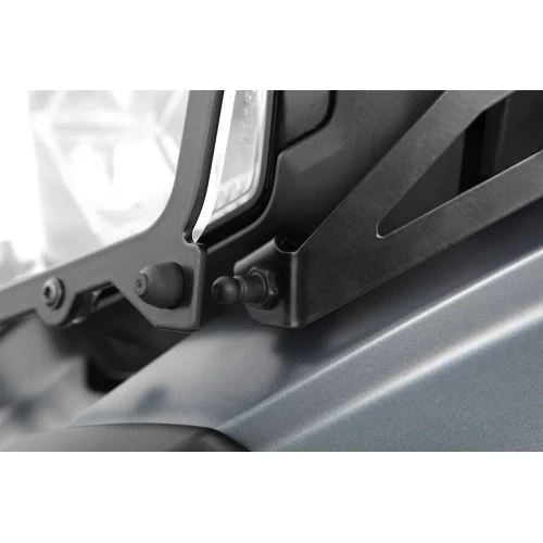 Wunderlich Headlight protector foldable »CLEAR« - With screen reinforcement bracket - black