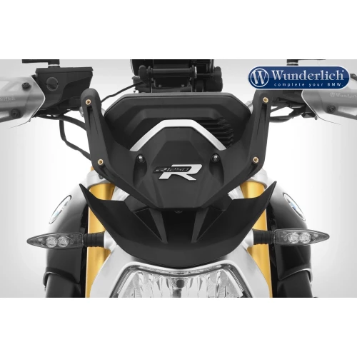 Mounting bracket for the MARATHON windshield for the BMW R 1250 R - black