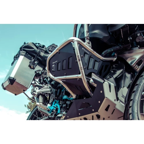 Wunderlich Rock Guard Set for Original BMW Engine Protection Bars. - black