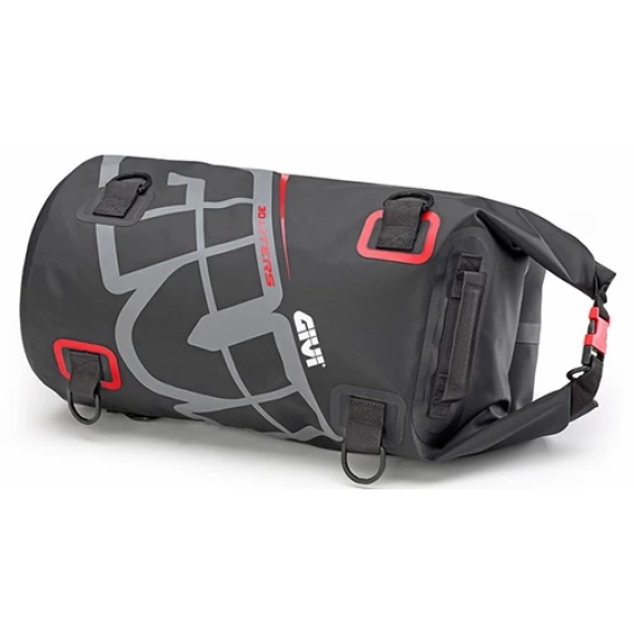 Givi Vanntett Drybag/pølsebag Easy 30 liter for sete eller bagasje sort/rÃ¸d