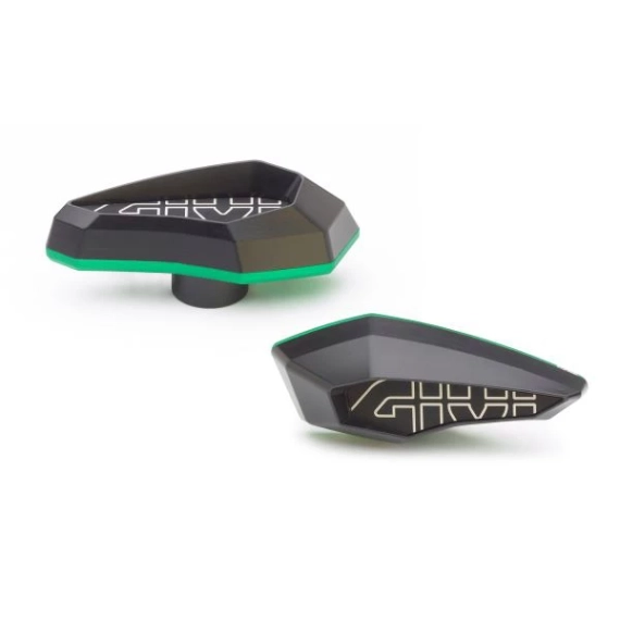 Givi sliders Sort med Grønn anodisert Aluminiums innlegg
