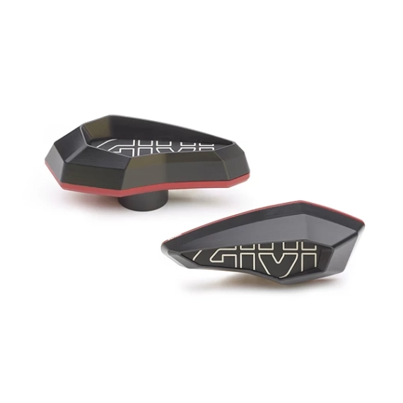 Givi sliders Sort med Rød anodisert Aluminiums innlegg