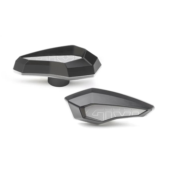 Givi sliders Sort med sølv anodisert Aluminiums innlegg