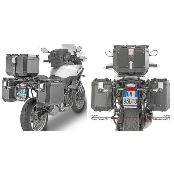 Givi Trekker Outback sideveskefester med hurtigkobling (PLO5137CAM)F900XR