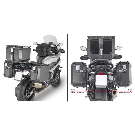 Givi Trekker Outback sideveskefester med hurtigkobling (PLO5138CAM)