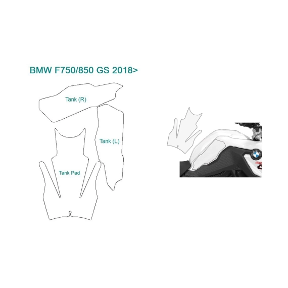 Tank protection »PremiumShield« - clear F750/850GS