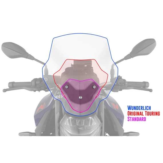 Wunderlich »MARATHON« windshield - smoked grey