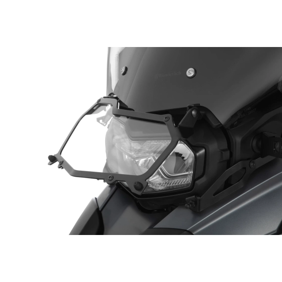 Wunderlich Headlight protector foldable »CLEAR« - With screen reinforcement bracket - black