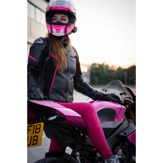 Bull-It Dame Fury Blossom Rosa Slim MC Bukse