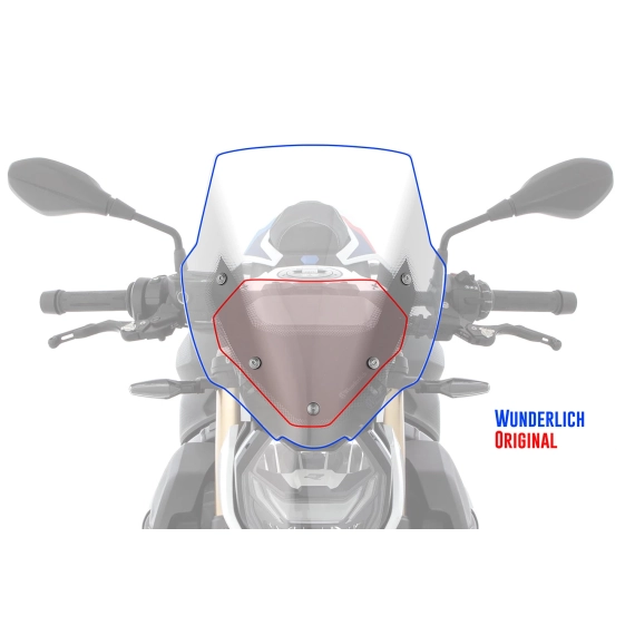 Wunderlich »MARATHON« windshield Smoked Grey 