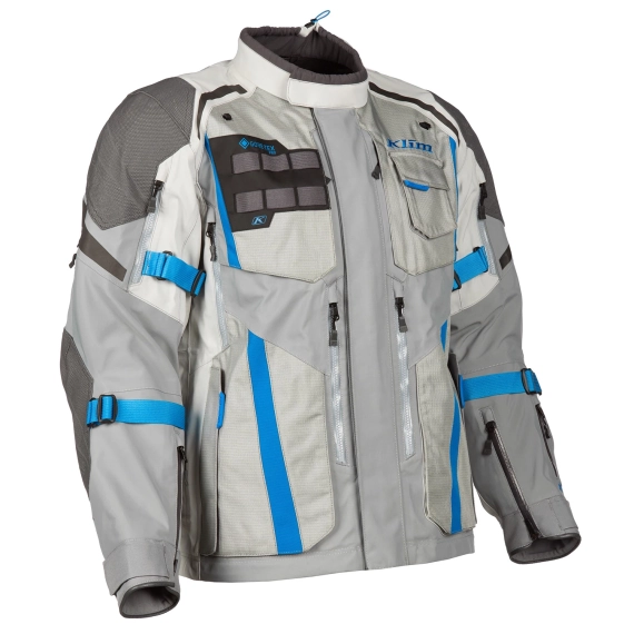 Klim Badlands Pro MC Jakke Cool Grey/Electric Blue