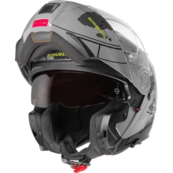 Schuberth C5 Globe Grå Åpnings Hjelm MC