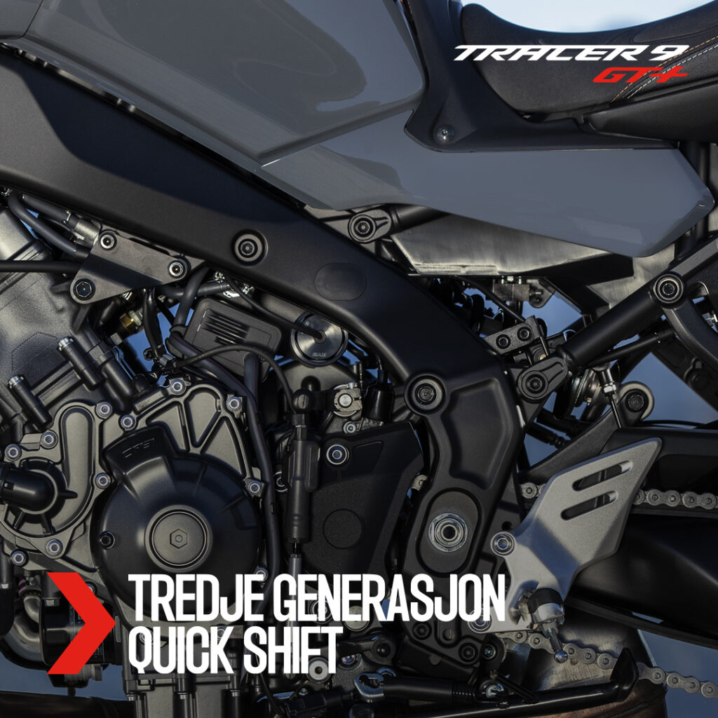 Tredje generasjon Quick Shift / 2023 / Tracer 9 GT+ / Sport Touring  / Yamaha / Motorsykkel / MC / Sandefjord / Speed Motorcenter AS